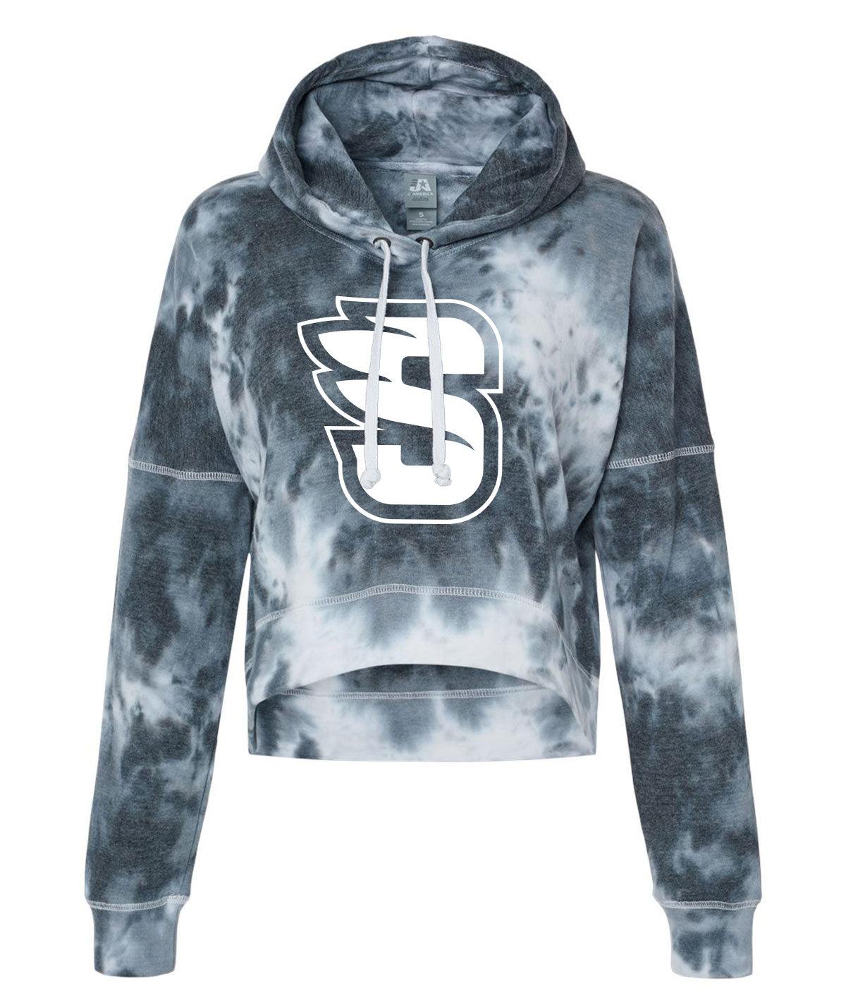 Winged S Womens Tie-Dye Crop Hoodie