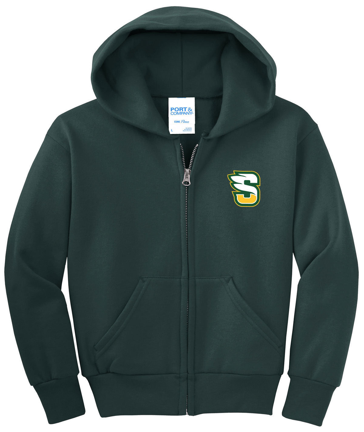 Winged S Youth Fleece Full-Zip Hooded Sweatshirt