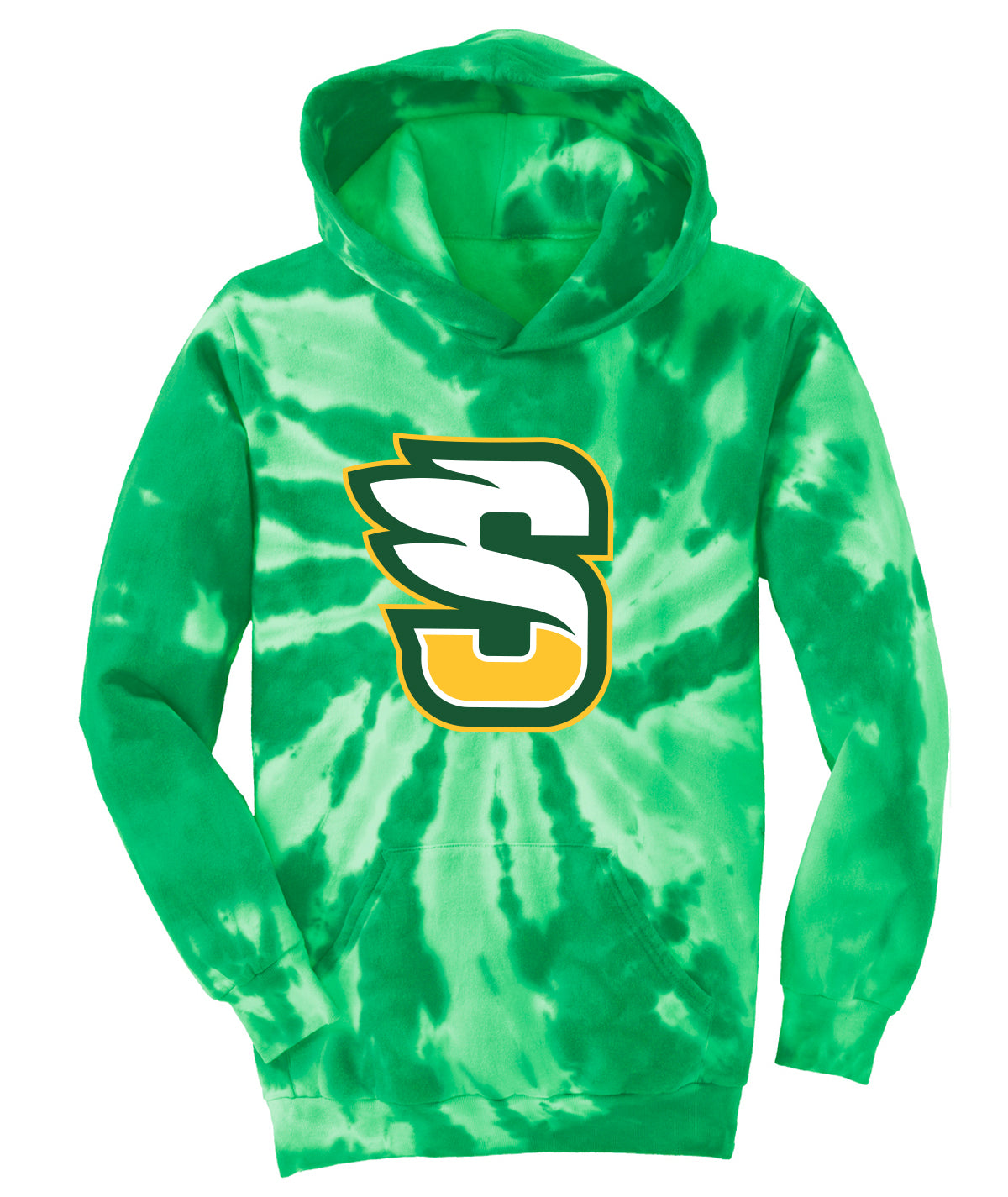 Winged S Youth Tie-Dye Hooded Sweatshirt