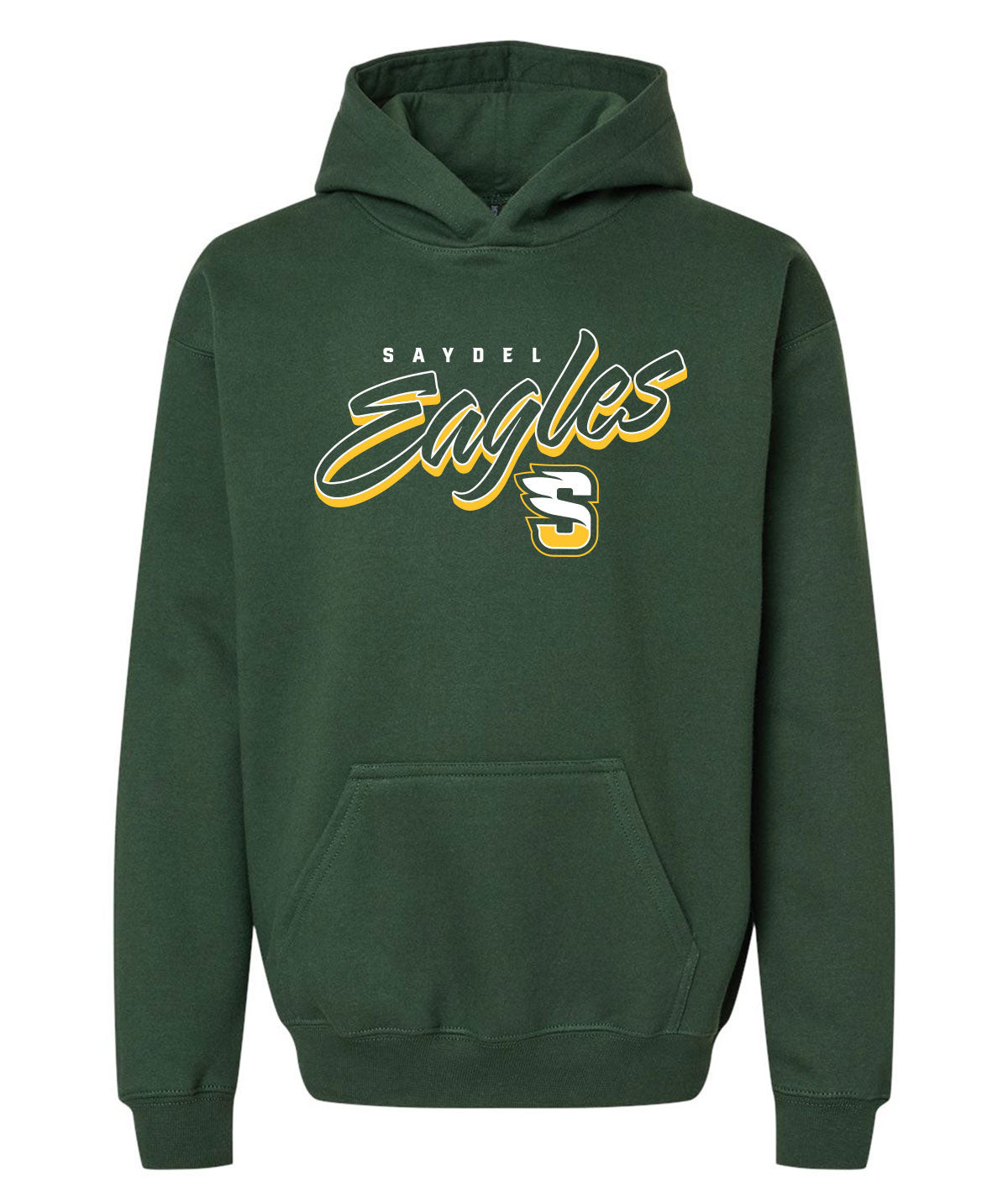 Eagles Script Youth Cozy Hooded Sweatshirt