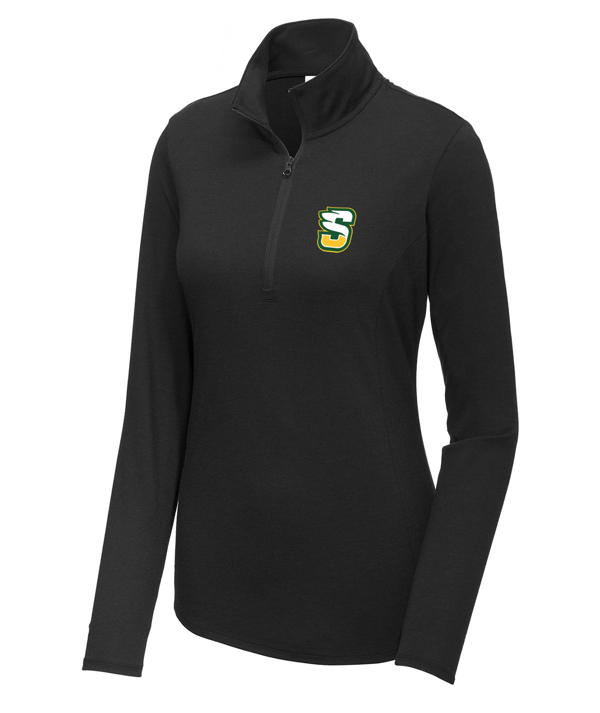 District Womens 1/4 Zip TriBlend Pullover